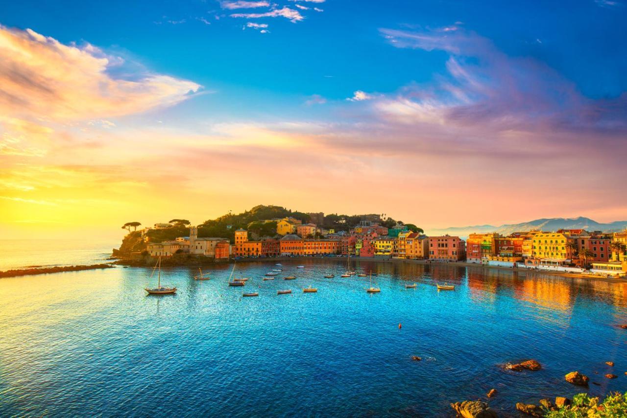 Ferienwohnung 021 - Casa Ponente Con Terrazzo - Centro Citta, Carruggio E Mare Baia Del Silenzio A 500 M Sestri Levante Exterior foto